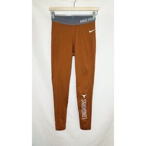 Nike University Of Texas Longhorns Dri-Fit Pull‎ On Orange Tights Women's SMALL